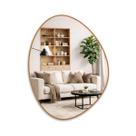Espelho Decorativo Orgânico Adnet 70x50 com Acabamento em material ecológico e Alça Costurada Espelho Decorativo Orgânico Adnet 70x50 com Acabamento em material ecológico e Alça Costurada