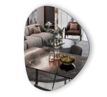 Espelho Decorativo Orgânico Lapidado 70x58cm Design Moderno - com suporte para fixação INCLUSO