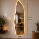 Espelho Decorativo Orgânico Magnus 150cm com Iluminação LED Integrada e Sensor Touch, 3 Cores de Luz Ajustáveis Espelho Decorativo Orgânico Magnus 150cm com Iluminação LED Integrada e Sensor Touch, 3 Cores de Luz Ajustáveis