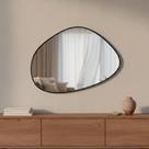 Espelho Decorativo Orgânico Pinterest Grande 80x60cm Moderno c/ Suporte de Parede Espelho Decorativo Orgânico Pinterest Grande 80x60cm Moderno c/ Suporte de Parede