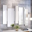 Espelho Decorativo para Sala de Estar Ambiente Isadora Off White New Ceval Espelho Decorativo para Sala de Estar Ambiente Isadora Off White New Ceval