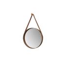 Espelho Decorativo Redondo 60 cm Com Alça Verona Castanho Espelho Decorativo Redondo 60 cm Com Alça Verona Castanho