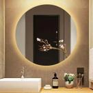 Espelho Decorativo Redondo 60x60 Led Salão De Beleza Premium