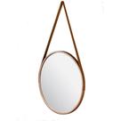 Espelho Decorativo Redondo Adnet 32cm Com Alça Suspenso