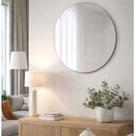 Espelho Decorativo Redondo Lapidado Para Sala Quarto Banheiro Luxo Espelho Decorativo Redondo Lapidado Para Sala Quarto Banheiro Luxo