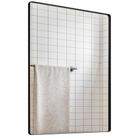 Espelho Decorativo Retangular com Moldura Aço Preto D01 90x60 cm Ibiza - Lyam Decor