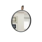 Espelho Decorativo Short Strip Preto Alça material sintético Caramelo 60 cm Redondo
