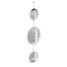 Espelho Decorativo Triplo Branco Alça Corrente 20cm 20cm 20cm Redondo Espelho Decorativo Triplo Branco Alça Corrente 20cm 20cm 20cm Redondo