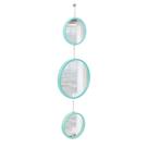 Espelho Decorativo Triplo Verde Alça Corrente 20 Cm 30 Cm 20 Cm Redondo