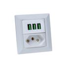 Espelho Duplo Chanfrado com 1 Tom 20A 3 Usb 5.2A