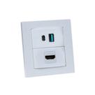 Espelho Duplo Reto 2 USB 9.0A 1 HDMI