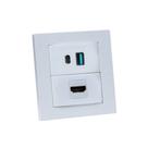 Espelho Duplo Reto 2 USB 9.0A 1 HDMI