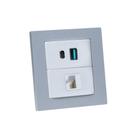 Espelho Duplo Reto 2 USB 9.0A 1 RJ-45