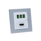 Espelho Duplo Reto 3 USB 5.2A 1 HDMI