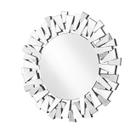 Espelho Elegante Decor Redondo 80 cm Estilo Raio de Sol com Bisel