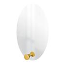 Espelho Funcional Hook Amarelo 60 X 40 Cm Oval Espelho Funcional Hook Amarelo 60 X 40 Cm Oval