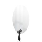 Espelho Funcional Hook Cinza Com material sintético Preto 60 X 40 Cm Oval