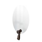 Espelho Funcional Hook Corten Com material sintético Rajado 60 X 40 Cm Oval