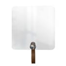 Espelho Funcional Hook Cromado Alça Caramelo 50x50 Cm Quadrado
