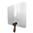 Espelho Funcional Hook Preto Alça Rajado 50x50 Cm Quadrado
