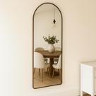 Espelho Grande Corpo Inteiro Base Reta Moldura Alumínio Quarto Sala Hall Pinterest 110x50cm Lopazzi