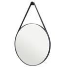 Espelho Grande De Mesa Alça Em Couro 60cm C/ Suporte