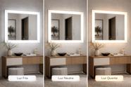 Espelho Grande Jateado LED (Luz fria ) 90X80 Espelho Grande Jateado LED (Luz fria ) 90X80