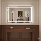 Espelho Grande Vidro 90X70 Jateado com iluminação LED Espelho Grande Vidro 90X70 Jateado com iluminação LED