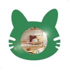 Espelho Infantil 25x35cm Decoracao Quarto Bebe Enxoval Presente Gato Verde Espelho Infantil 25x35cm Decoracao Quarto Bebe Enxoval Presente Gato Verde