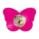 Espelho Infantil 25x35cm Enxoval Bebe Quarto Crianca Decoracao Borboleta Rosa