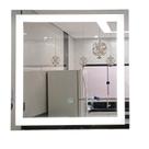 Espelho Jateado 50x50 Quadrado iluminado led touch moderno