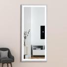 Espelho jateado iluminado com led frio e touch 180x80cm vertical