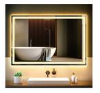 Espelho jateado iluminado com led quente e touch 100x60cm horizontal