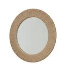 Espelho Lami Redondo Nacional Móveis 61cm x 61cm Moldura Fibra Celulose Natural Trançado