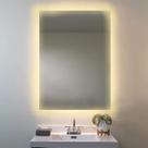 Espelho lapidado bisotê Iluminado com LED quente - 70x80cm