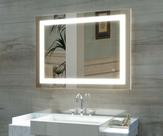 Espelho Led 3 CORES FRIO NEUTRO E QUENTE 80x50 jateado hd digital tecla touch 50x80 vertical ou horizontal