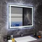 Espelho Led 60x40 Cm Retangular Jateado Touch Screen Premium