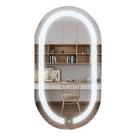 Espelho Led Branco Oval 75x50cm Touch Screen com Fonte