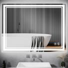 Espelho LED NESDCC 60x90cm frontal/retroiluminado antiembaçante 3 cores