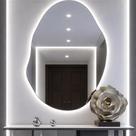 Espelho Led Orgânico Madri Decorativo De Parede Para Quarto Banheiro E Sala Demoglass