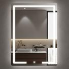 Espelho Led Retangular 60x80cm Touch Cinza
