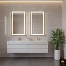 Espelho LED Touch Retangular com Luz Quente / Luiz Fria / Luz Neutra Design Elegante