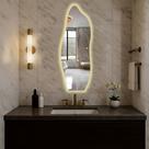 Espelho Linha Fit Luxo Com Decoração Premium Com Led Touch Para Seu closet Quarto Banheiro