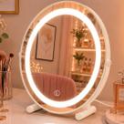 Espelho Lopazzi de Mesa para Maquiagem com LED 3 Tons Touch Penteadeira Decorativo