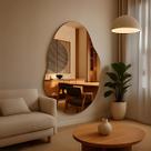 Espelho Lopazzi Organico Grande 90x60cm Decorativo Quarto Sala Banheiro Provador Pinterest