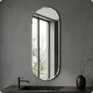 Espelho Lopazzi Oval 50x70 Borda Lapidada Cristal Penteadeira Hall Fixação Invisível