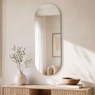 Espelho Lopazzi Oval 70x50 Decorativo Sem Moldura Acabamento Premium Quarto Maquiagem