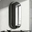 Espelho Lopazzi Oval 70x50cm Lapidado Parede Suporte Flutuante Sala De Jantar Lavabo Espelho Lopazzi Oval 70x50cm Lapidado Parede Suporte Flutuante Sala De Jantar Lavabo