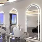 Espelho Lopazzi Oval Base Reta 170x70 Com 3 Tons de Led (Quente Neutro e Frio) P/ Salão de Beleza