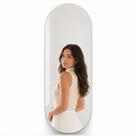 Espelho Lopazzi Oval Cápsula 70x50cm Decorativo Parede Sala Quarto Flutuante Premium